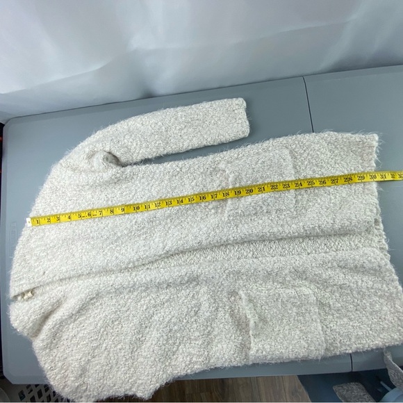 Altar'd State soft & cozy fuzzy cream open front cardigan with pockets wms sz M - Picture 8 of 9